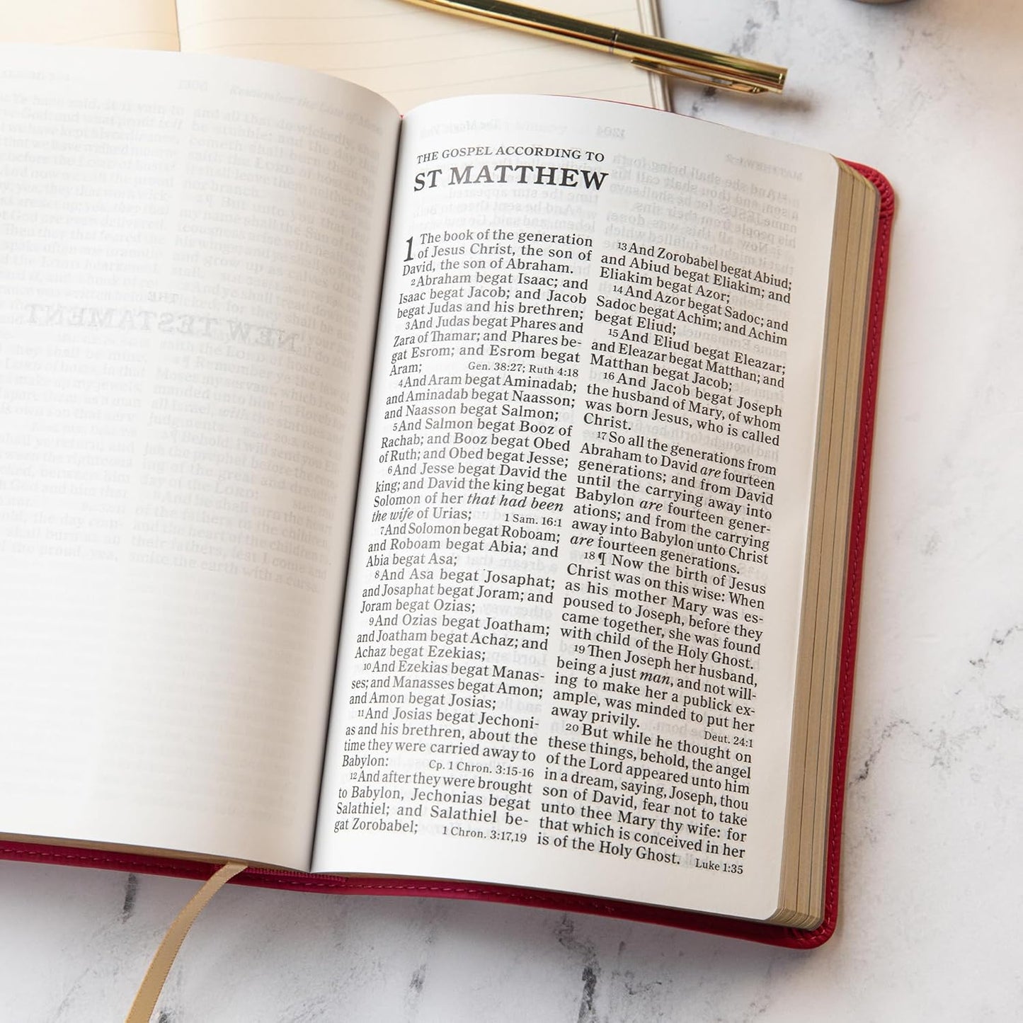 KJV Kids Bible, Pink Glitter LeatherTouch, Red Letter