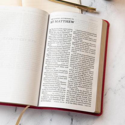 KJV Kids Bible, Pink Glitter LeatherTouch, Red Letter