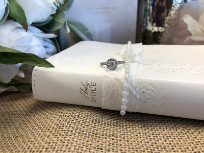 King James Version, Bride's Bible, Leathersoft, White, Bible,