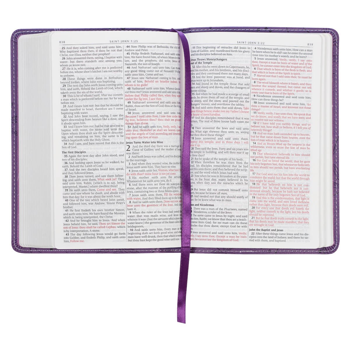 King James Version, Purple Faux Leather Compact Bible