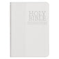 King James Version, White Faux Leather Compact Bible