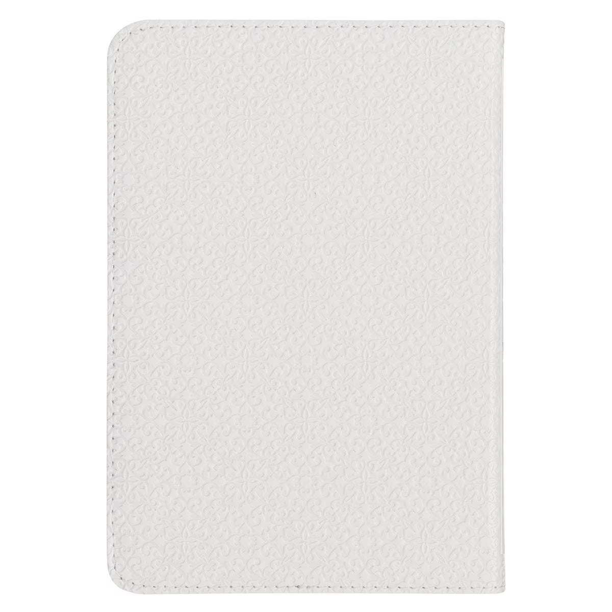 King James Version, White Faux Leather Compact Bible
