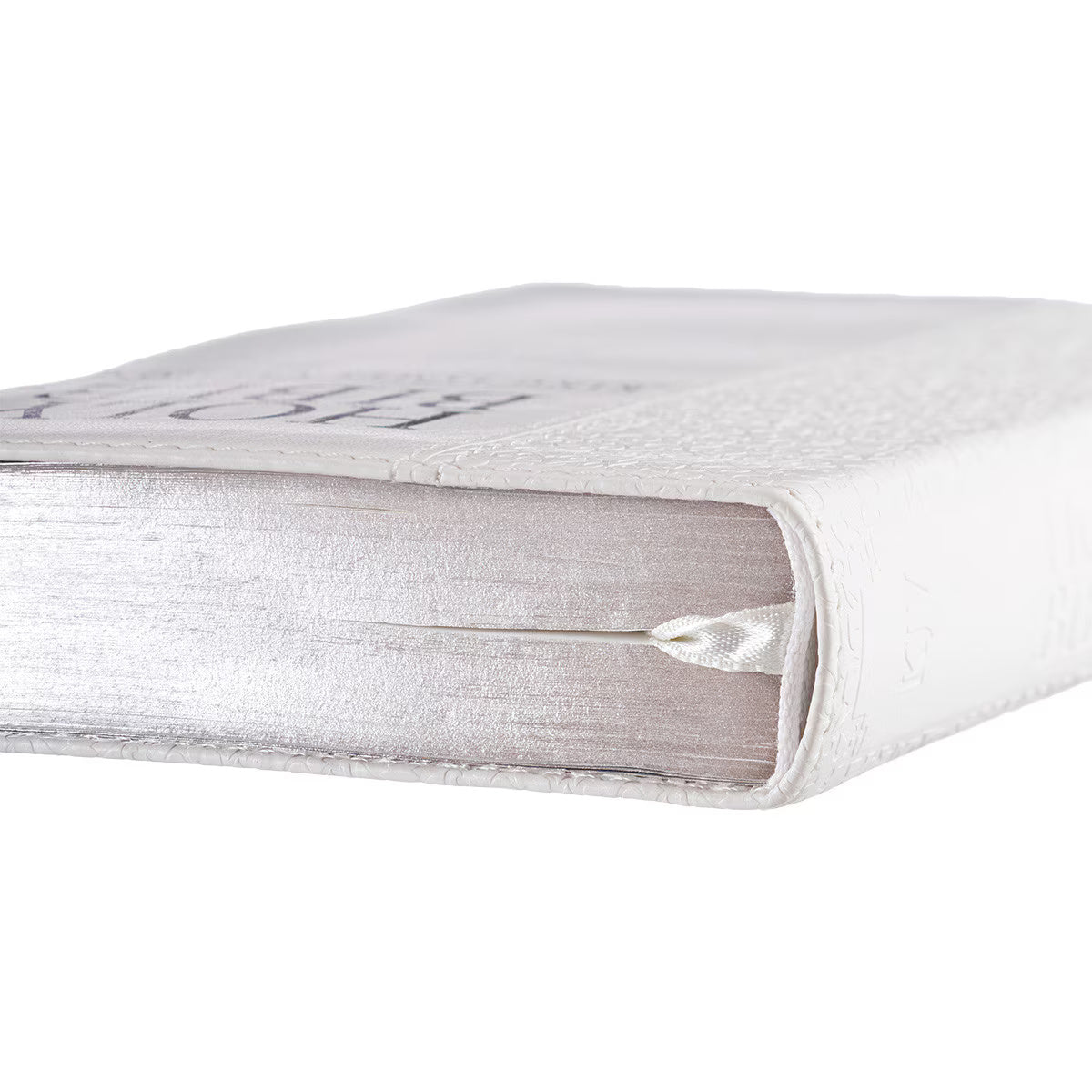 King James Version, White Faux Leather Compact Bible