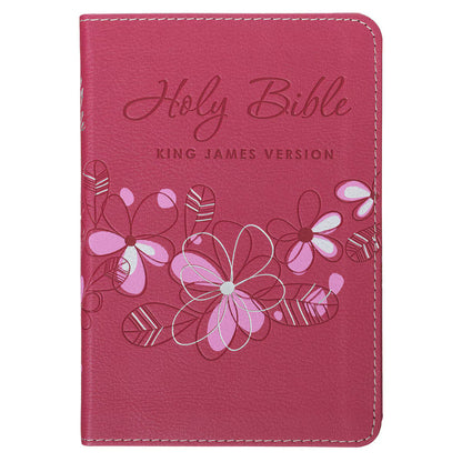 King James Version, Pink Faux Leather Compact Bible