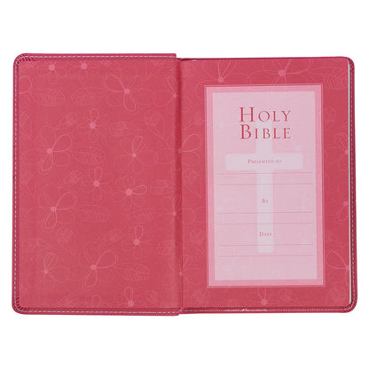 King James Version, Pink Faux Leather Compact Bible