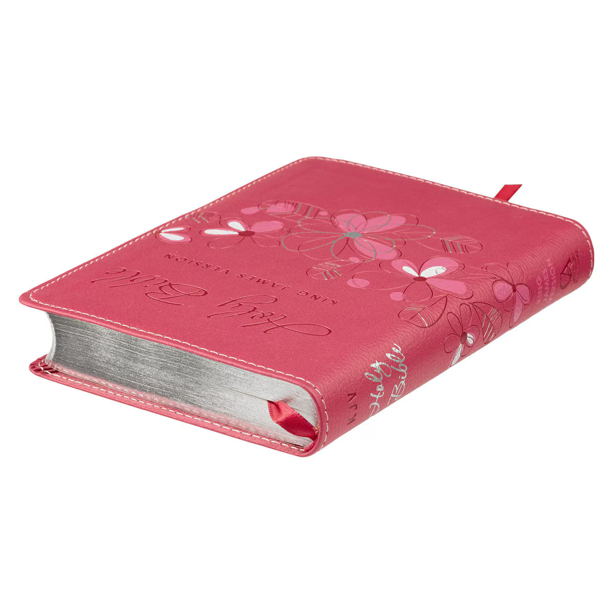 King James Version, Pink Faux Leather Compact Bible