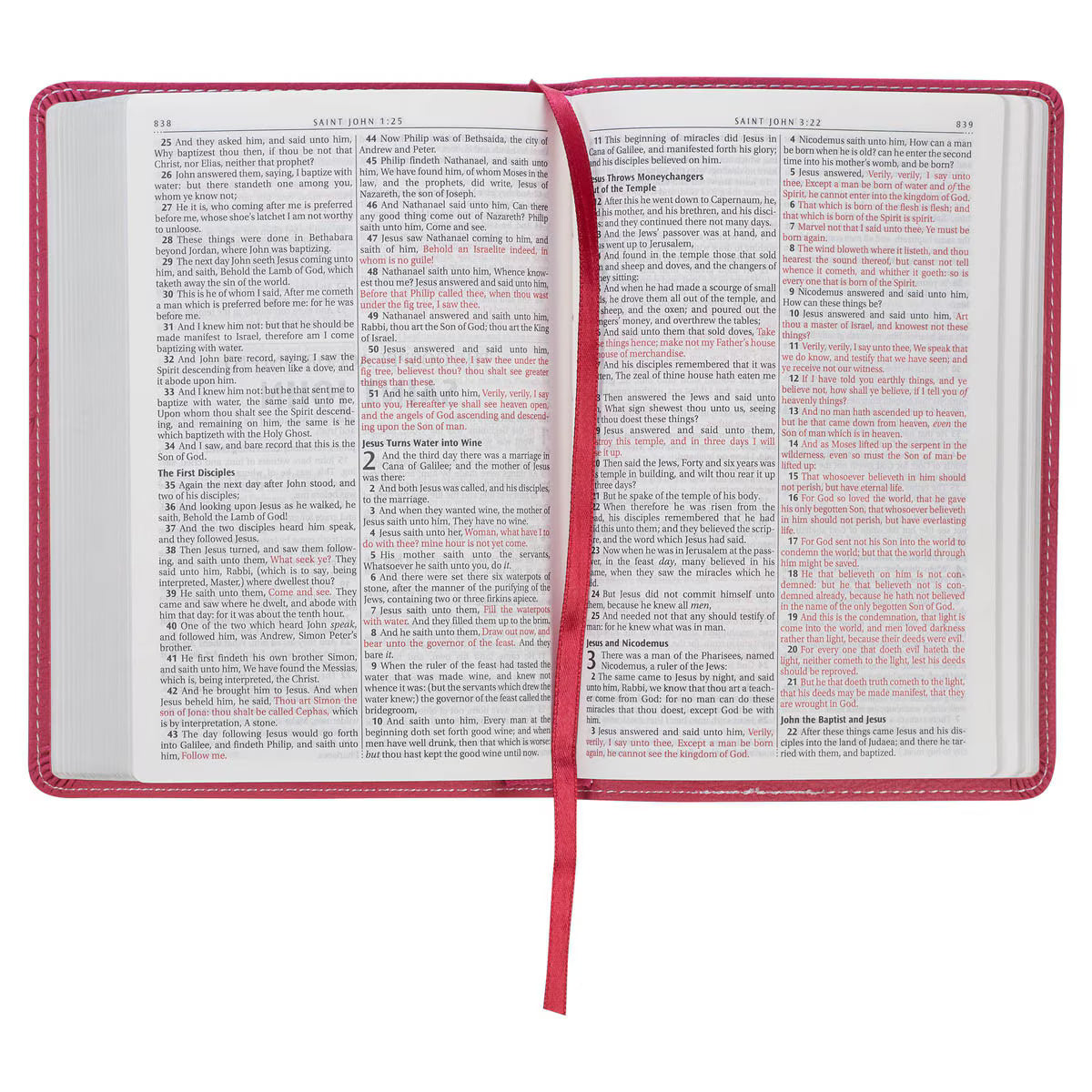King James Version, Pink Faux Leather Compact Bible