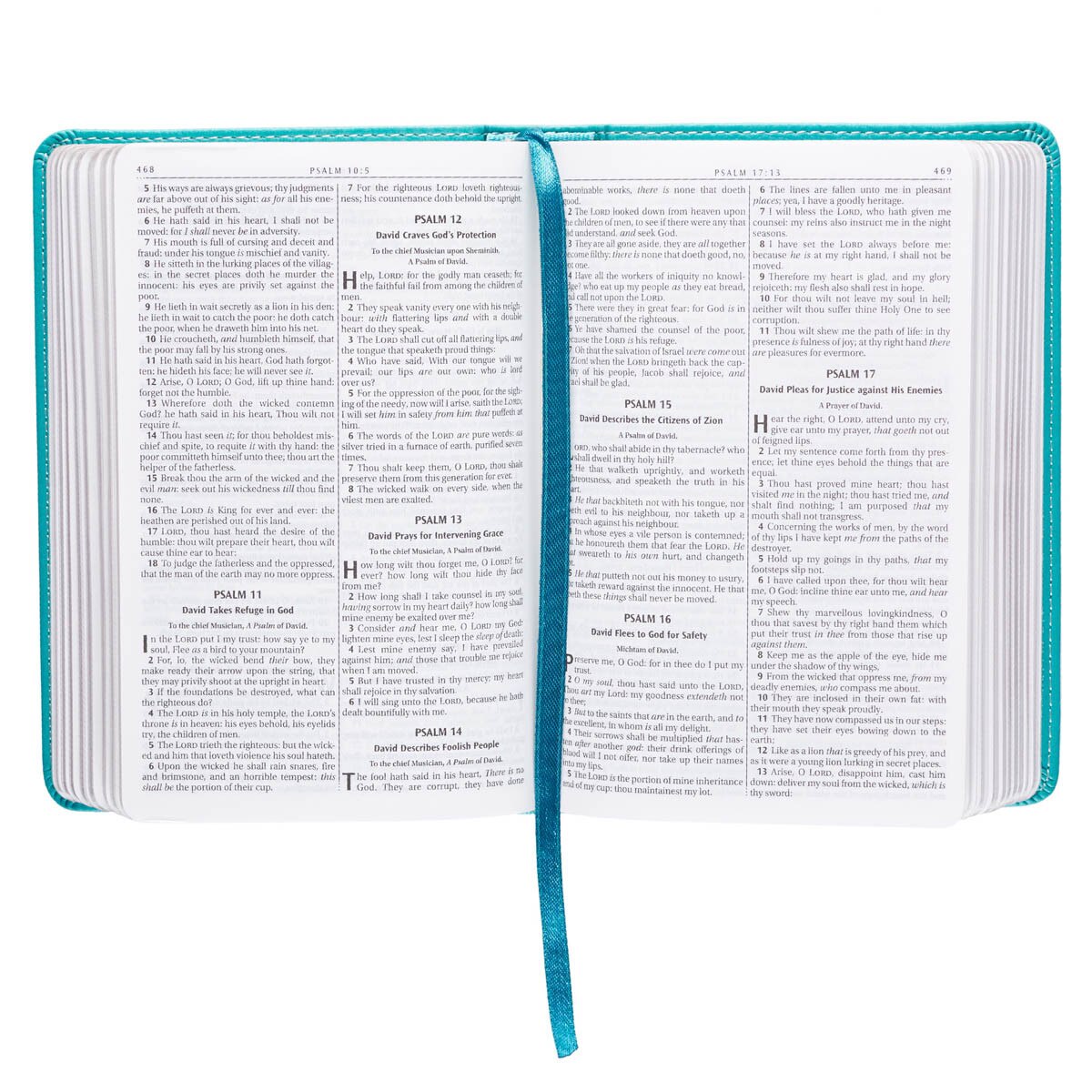 King James Version, Turquoise Faux Leather Compact Bible