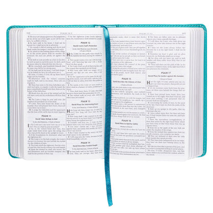 King James Version, Turquoise Faux Leather Compact Bible