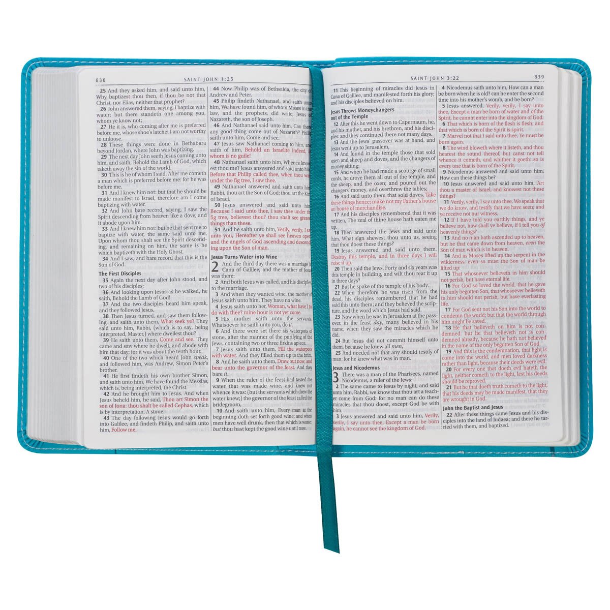 King James Version, Turquoise Faux Leather Compact Bible