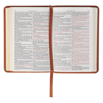 King James Version, Toffee Brown Faux Leather Pocket Bible