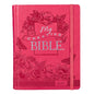 King James Version, Bright Pink Faux Leather Hardcover, My Creative Bible