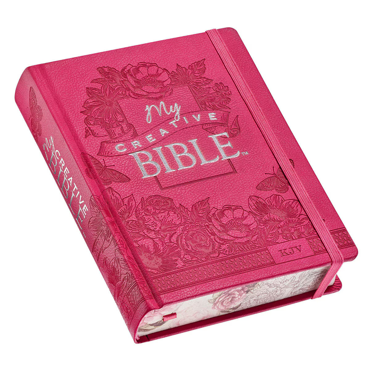 King James Version, Bright Pink Faux Leather Hardcover, My Creative Bible