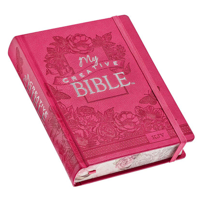 King James Version, Bright Pink Faux Leather Hardcover, My Creative Bible