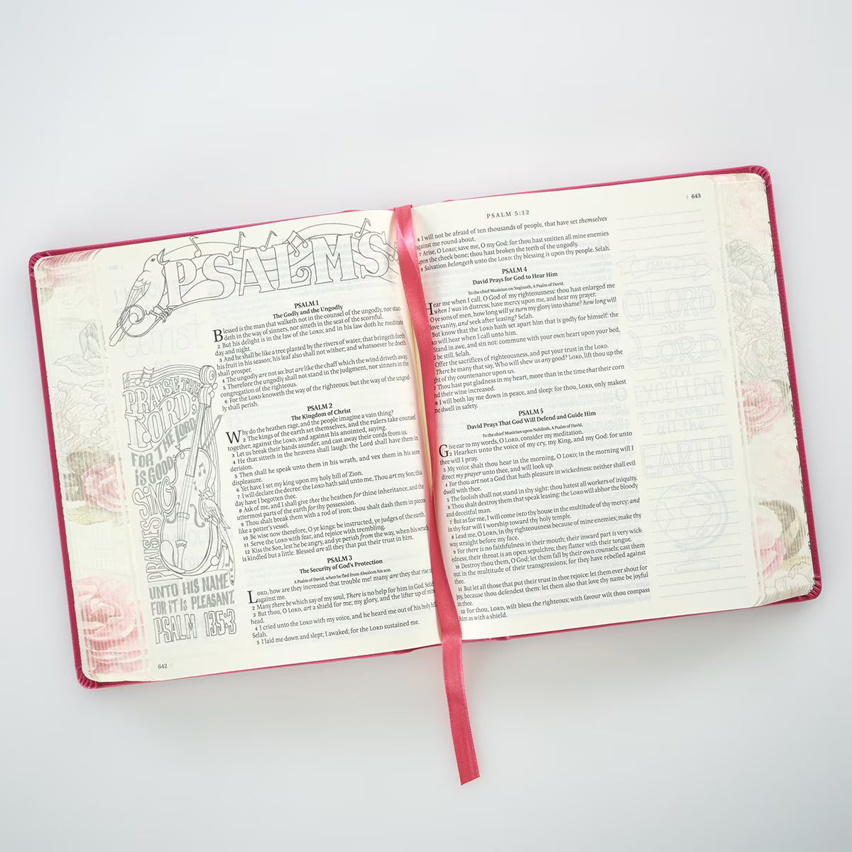 King James Version, Bright Pink Faux Leather Hardcover, My Creative Bible