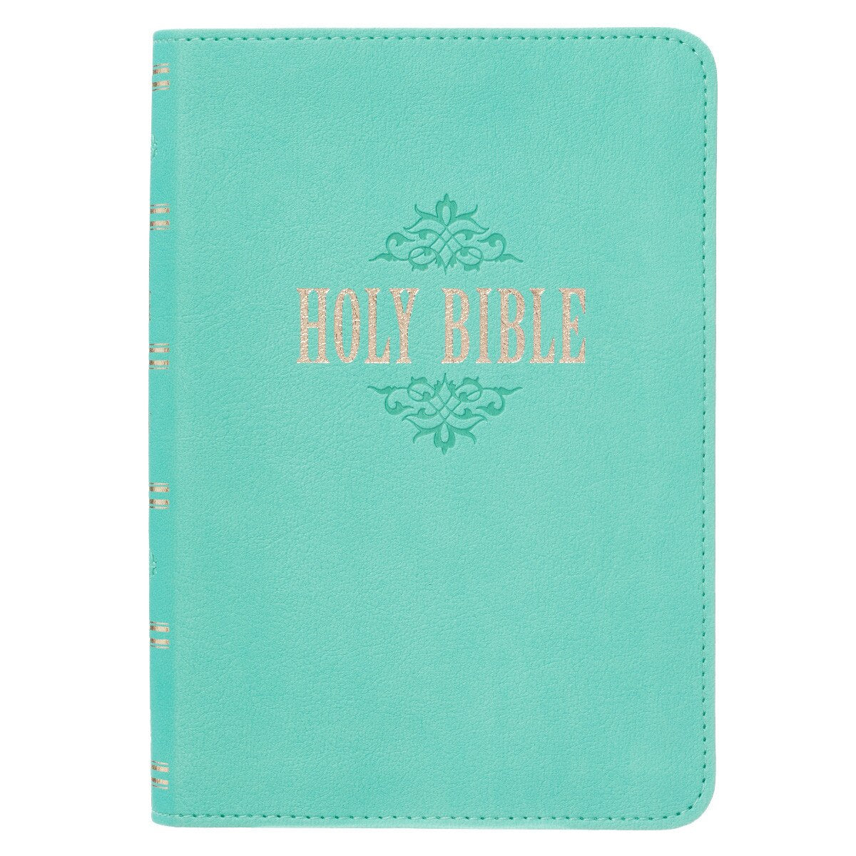 King James Version, Robin’s-egg Blue Faux Leather Large Print Compact Bible