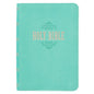 King James Version, Robin’s-egg Blue Faux Leather Large Print Compact Bible