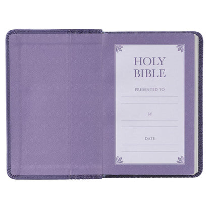 King James Version, Purple Faux Leather Pocket Bible