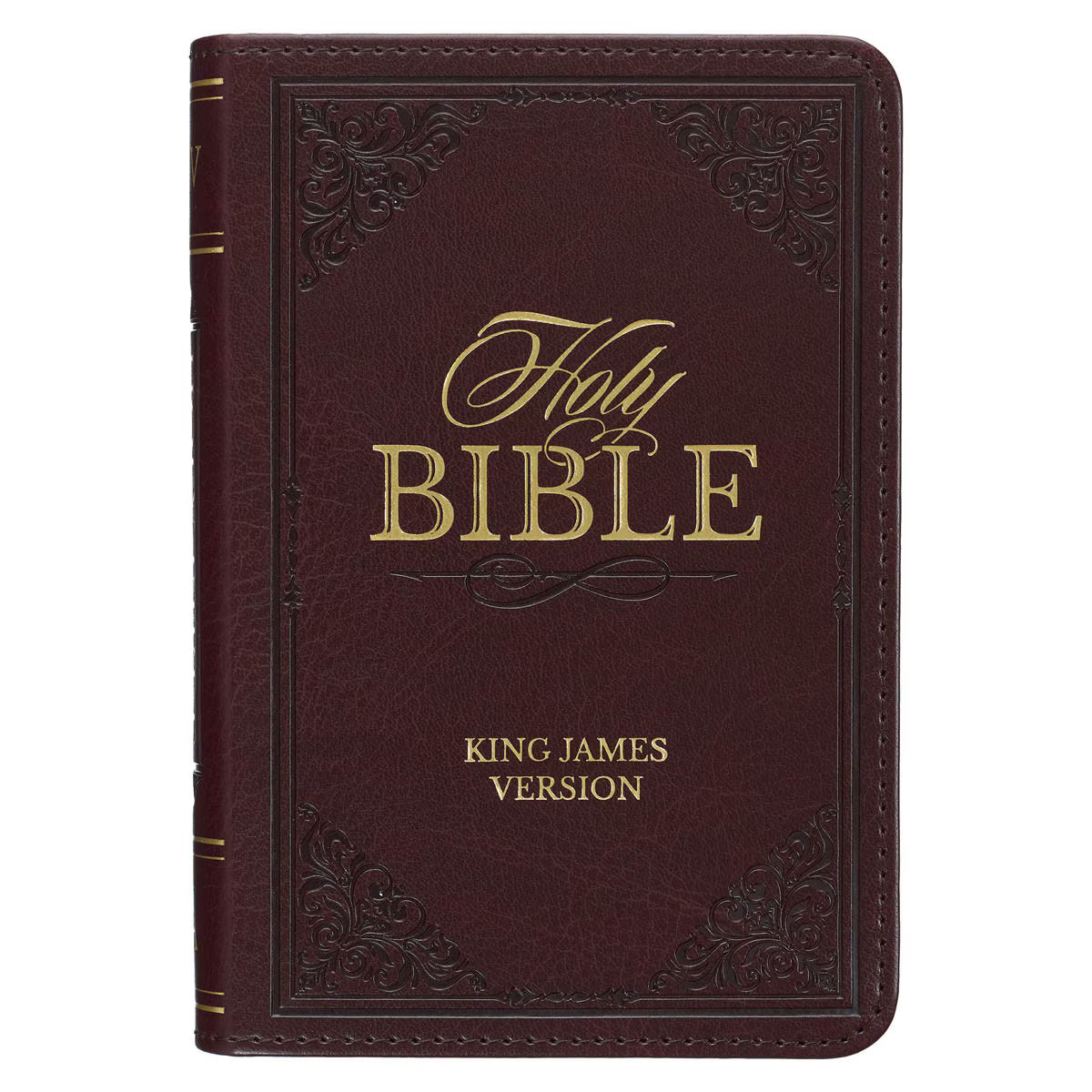 King James Version, Burgundy Faux Leather Pocket Bible