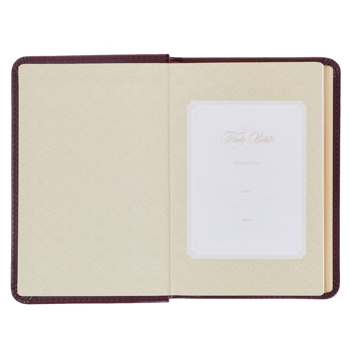 King James Version, Burgundy Faux Leather Pocket Bible
