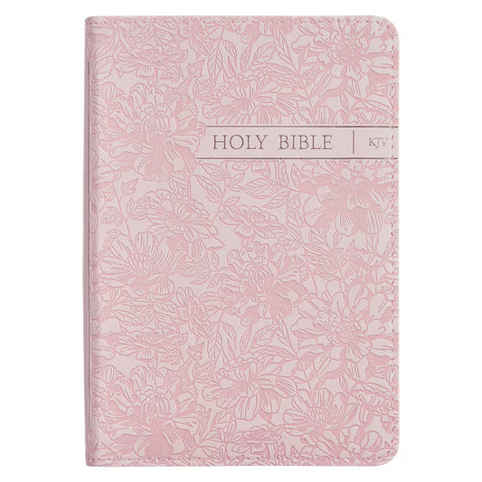King James Version, Blush Rose Faux Leather Floral Pocket Bible