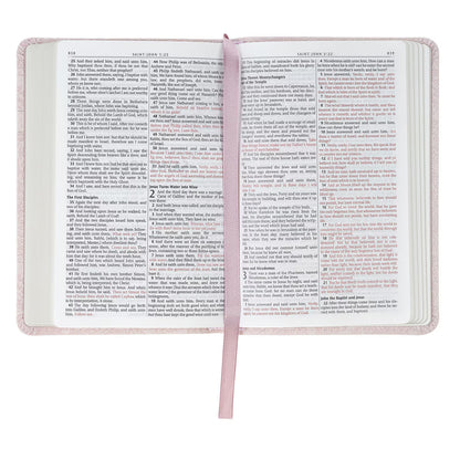King James Version, Blush Rose Faux Leather Floral Pocket Bible